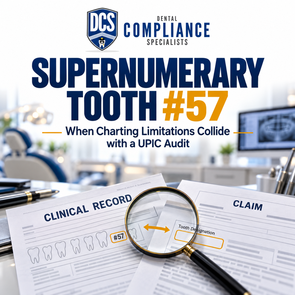 Supernumerary Tooth #57: When Charting Limitations Collide with a UPIC Audit